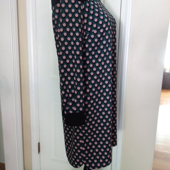 BODEN Green Black Polka Dot Shift Dress – US Sz 6 - Picture 5 of 12